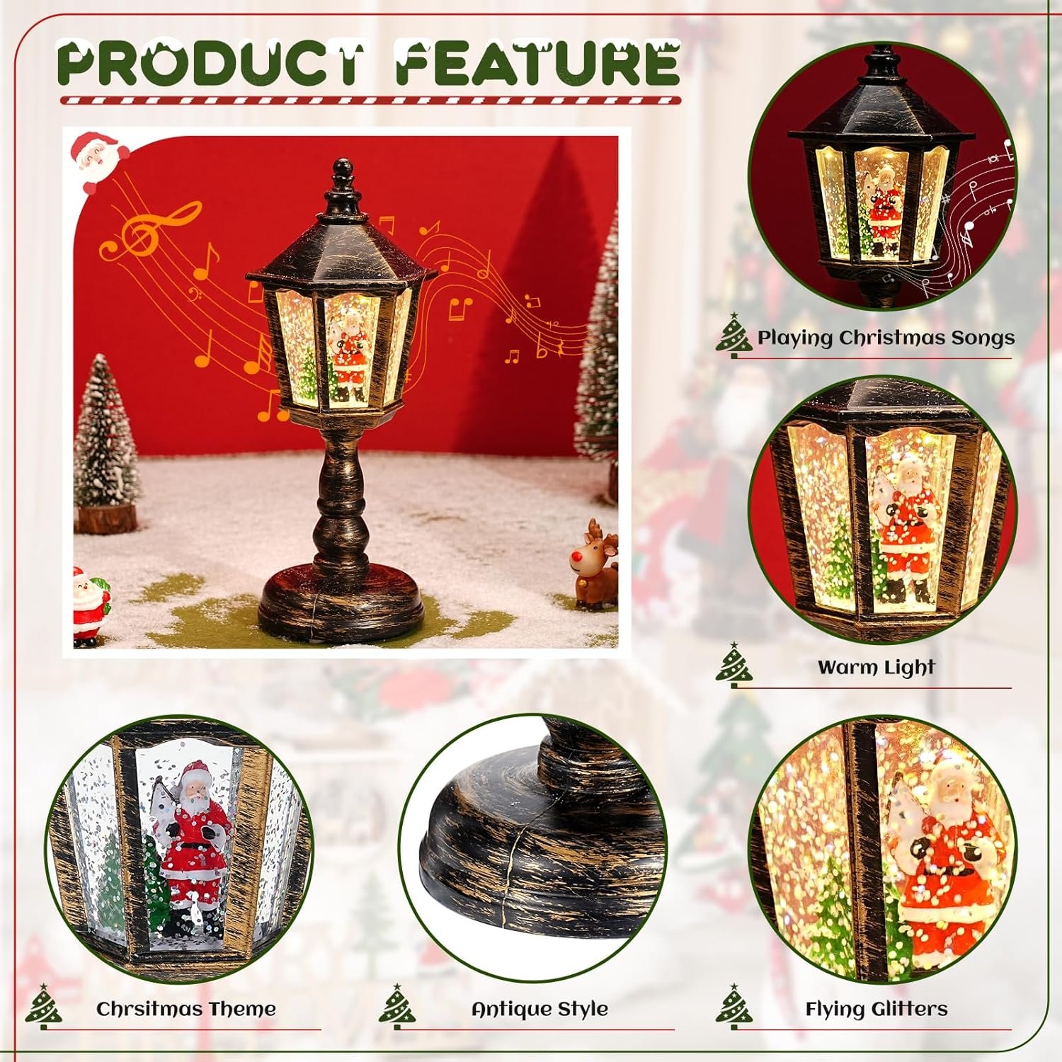 🎅🏻Early Xmas Sale 50%OFF🎅🏻 Christmas Table Lamp Snow Globe ❄️