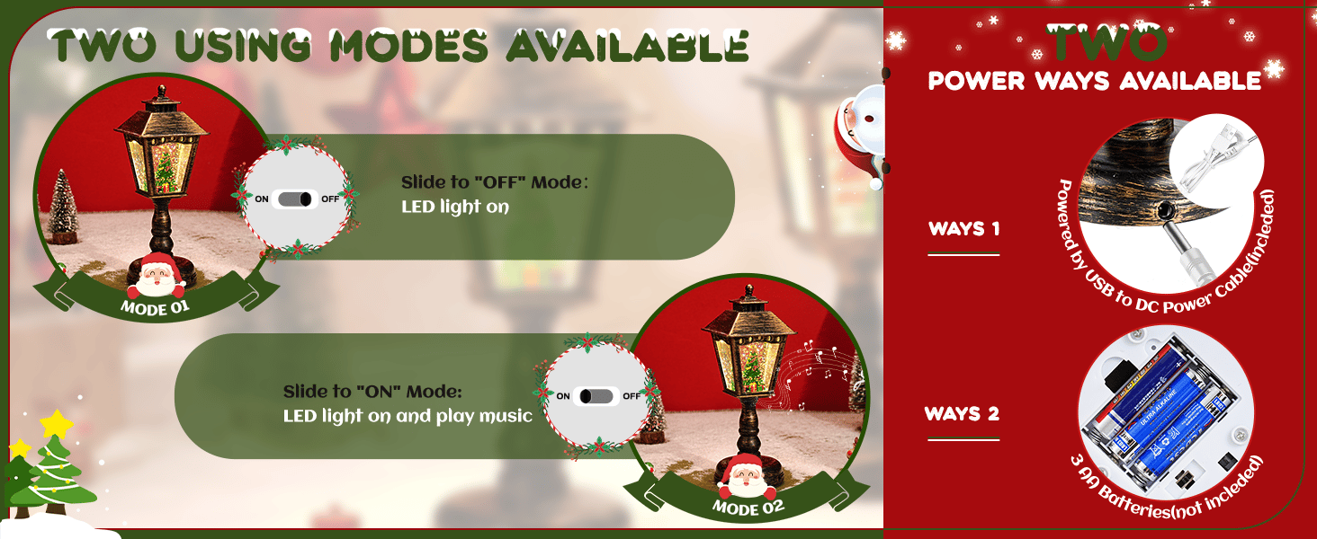 Christmas Musical Snow Globe Lantern