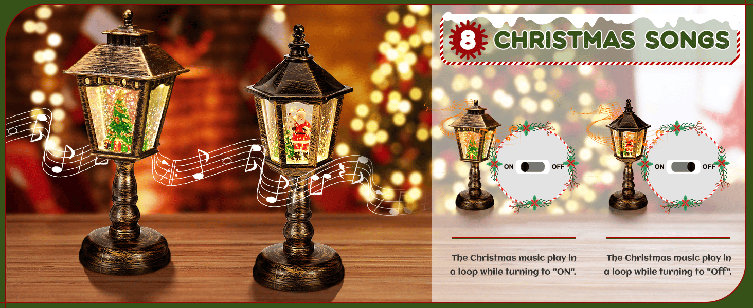 Christmas Musical Snow Globe Lantern