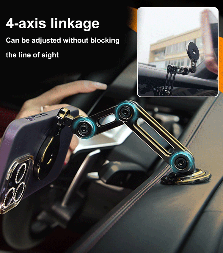 360° Rotate Magnetic Suction Car Phone Holder for car and bed