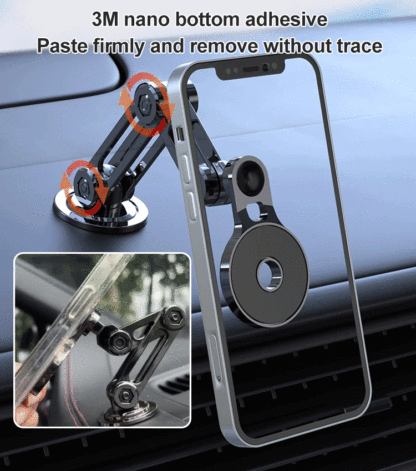 360° Rotate Magnetic Suction Car Phone Holder for car and bed
