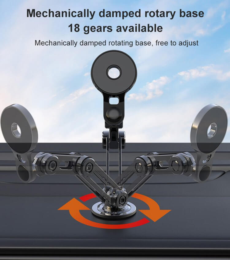 360° Rotate Magnetic Suction Car Phone Holder for car and bed