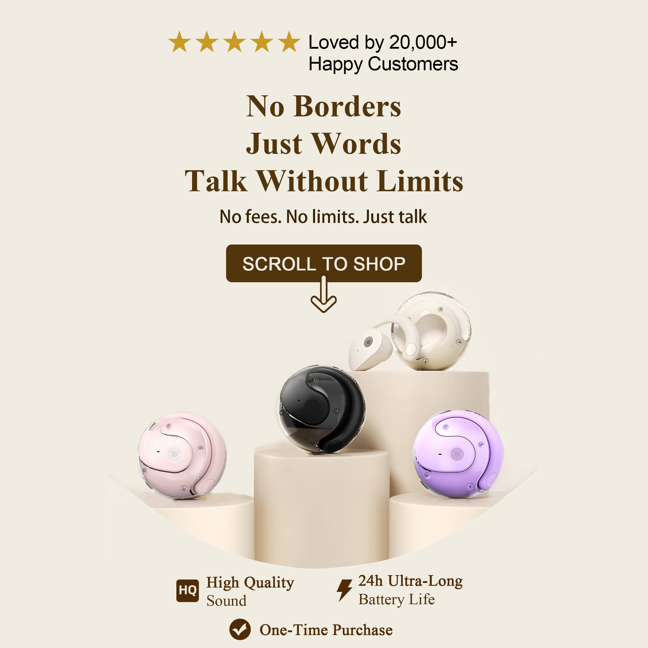 🔥HY-T26 Pro Wireless Bluetooth Translation Earbuds