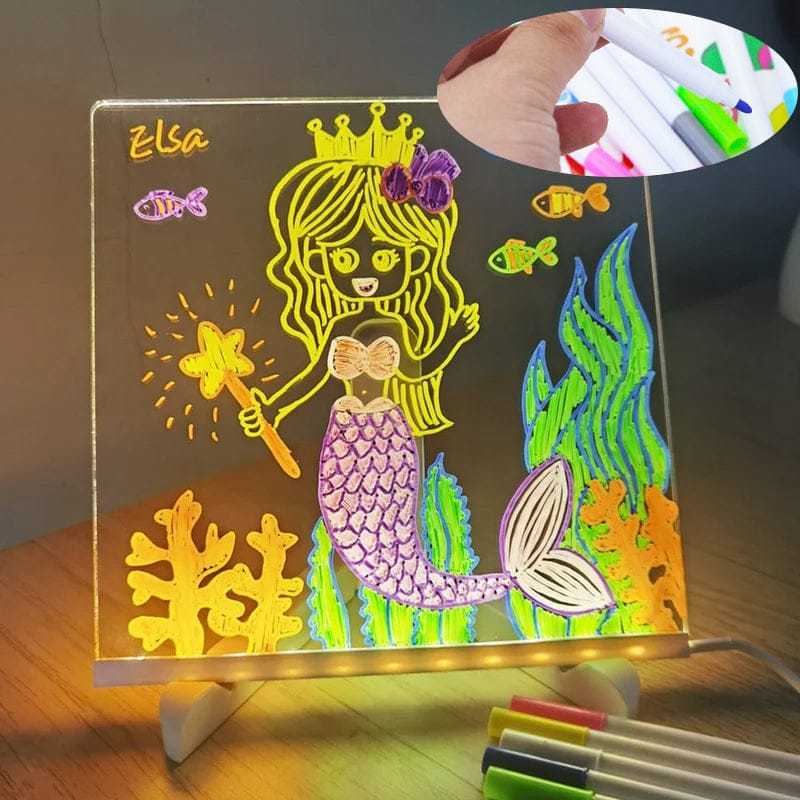 💝Perfect Christmas Gifts For Your Kids💝Glowy Drawing Set with 7 Pens