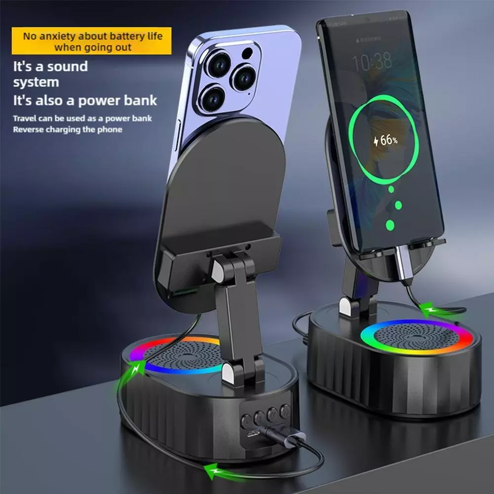 🔥New Year Sale-49% OFF🔥3-In-1 Phone Holder Inductive Bluetooth Speaker