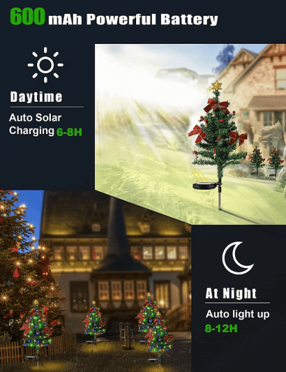 (🎅Xmas Sale) - 🎄Solar Christmas Trees Lights Outdoor Decoration Waterproof