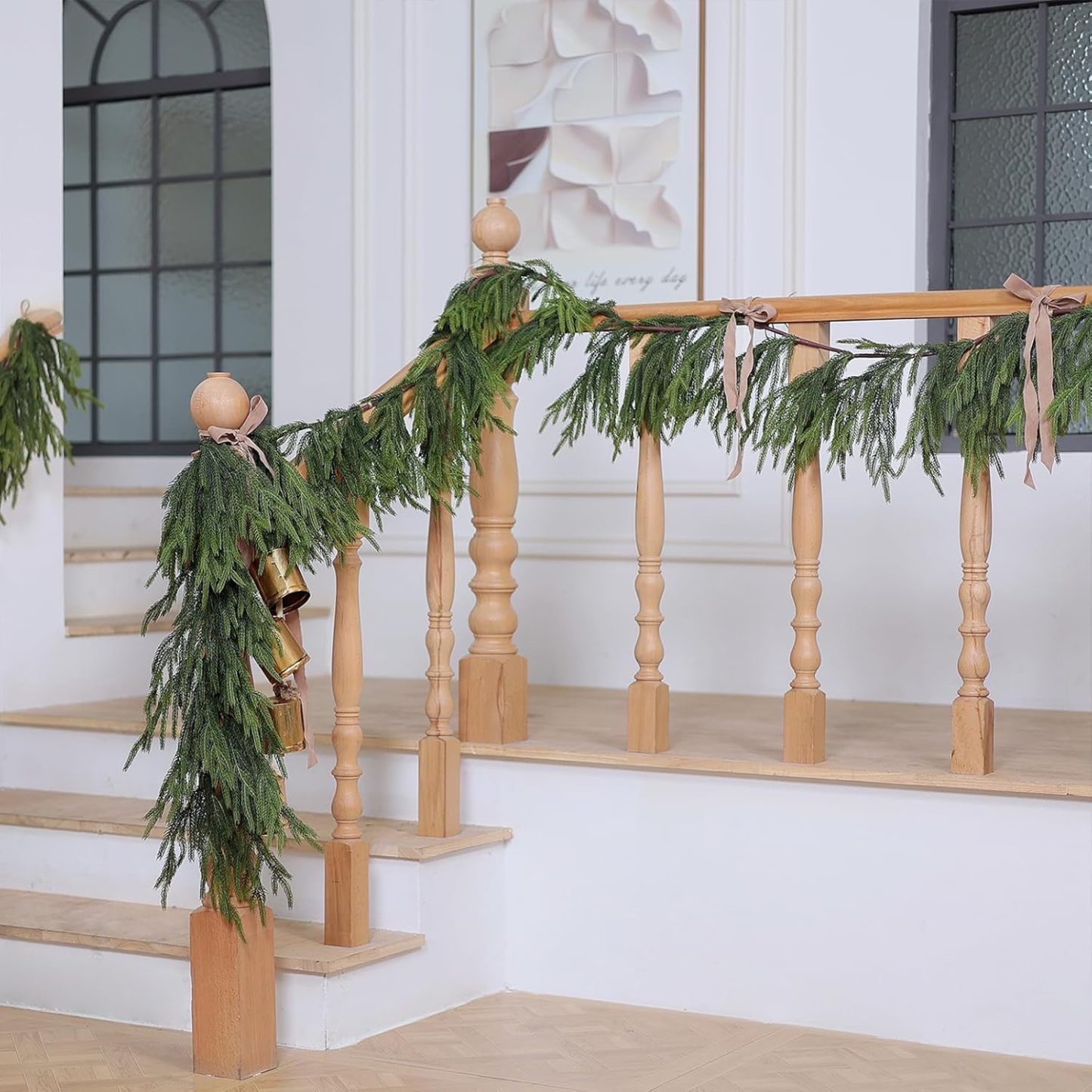 ✨Natural Christmas Greenery - Real Touch Norfolk Pine Garland