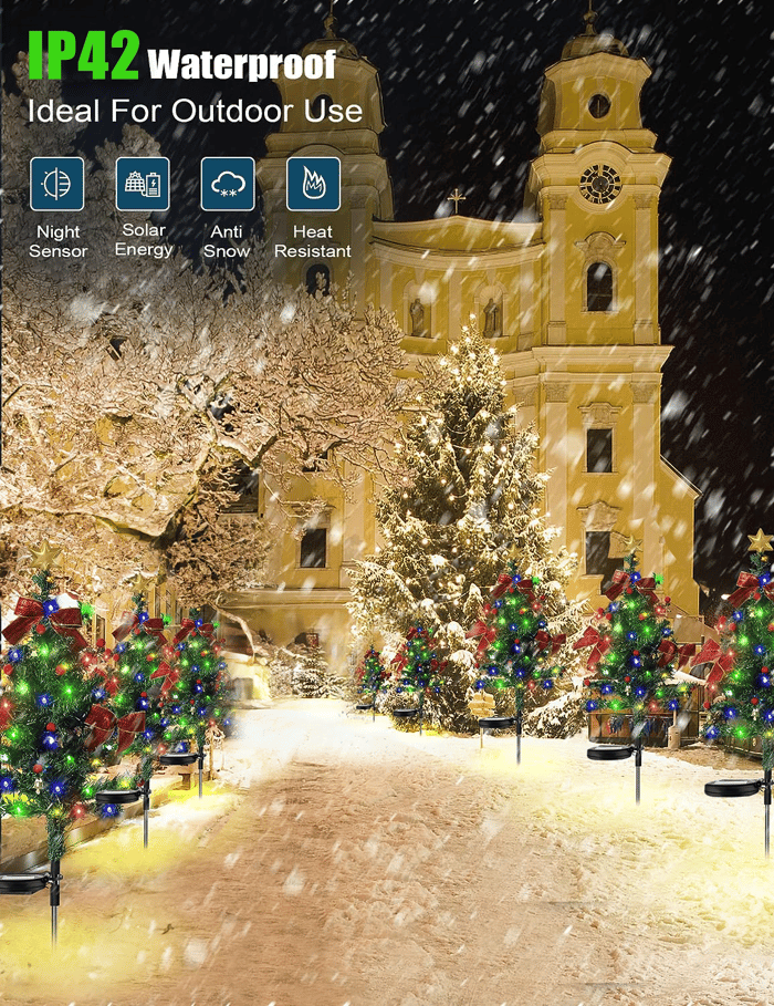 (🎅Xmas Sale) - 🎄Solar Christmas Trees Lights Outdoor Decoration Waterproof