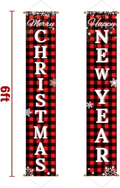 Christmas Decorations Outdoor Yard Front Porch Sign Set