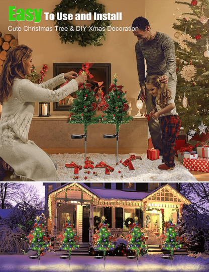 (🎅Xmas Sale) - 🎄Solar Christmas Trees Lights Outdoor Decoration Waterproof