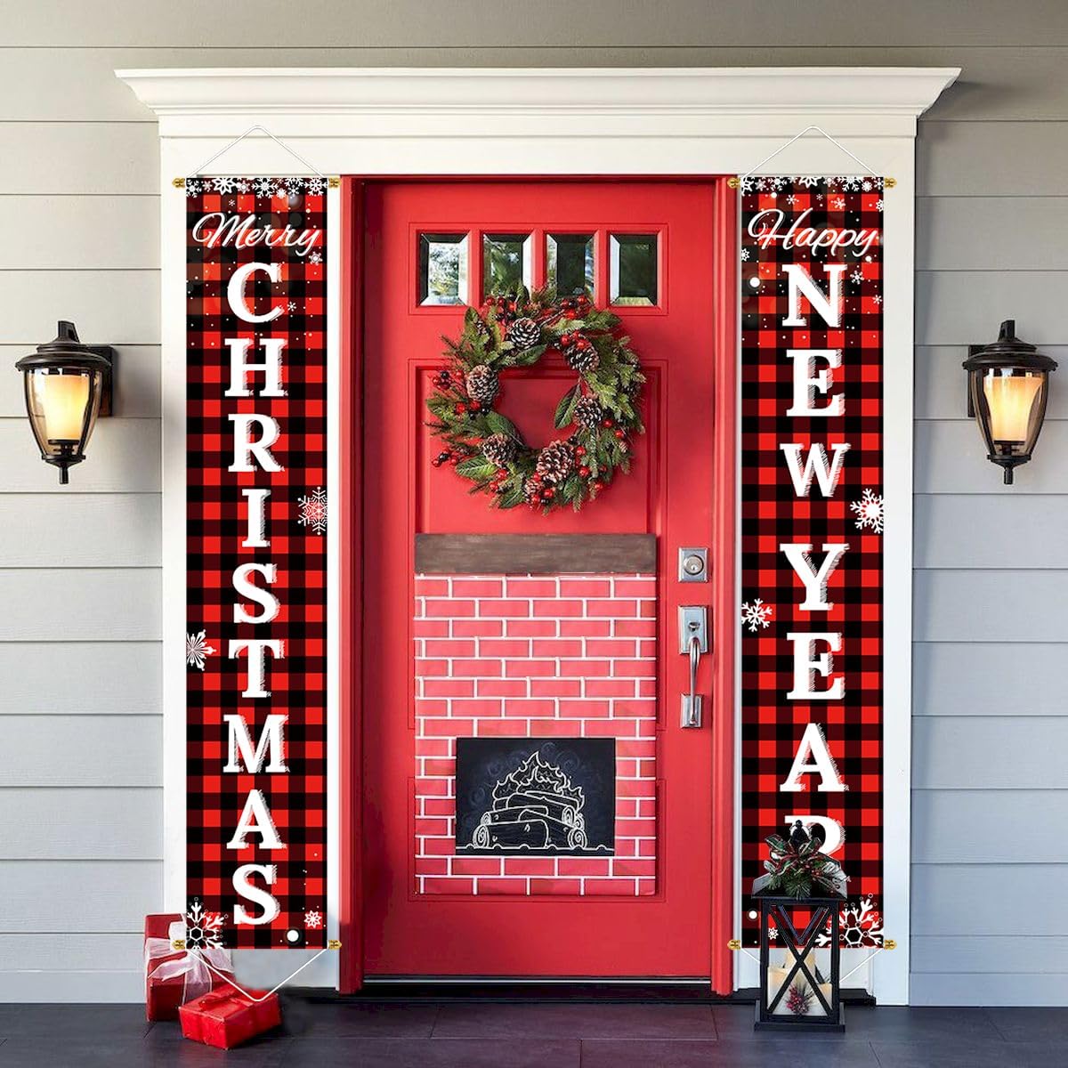Christmas Decorations Outdoor Yard Front Porch Sign Set