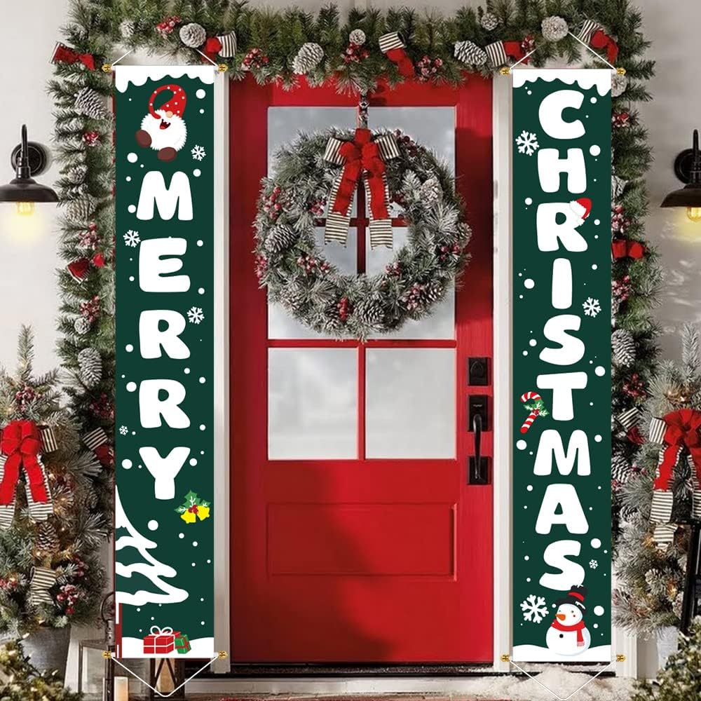 Christmas Decorations Outdoor Yard Front Porch Sign Set