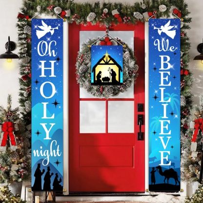 Christmas Decorations Outdoor Yard Front Porch Sign Set