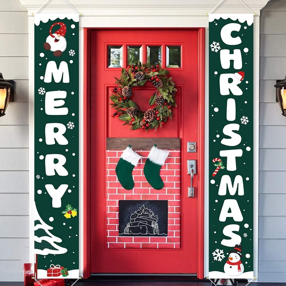 Christmas Decorations Outdoor Yard Front Porch Sign Set