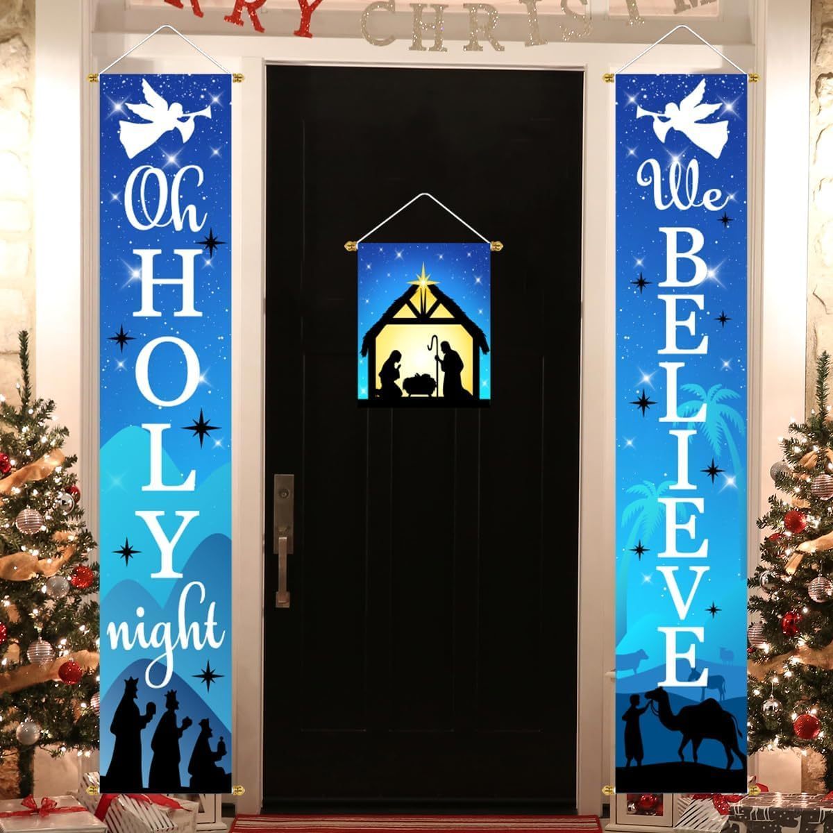 Christmas Decorations Outdoor Yard Front Porch Sign Set