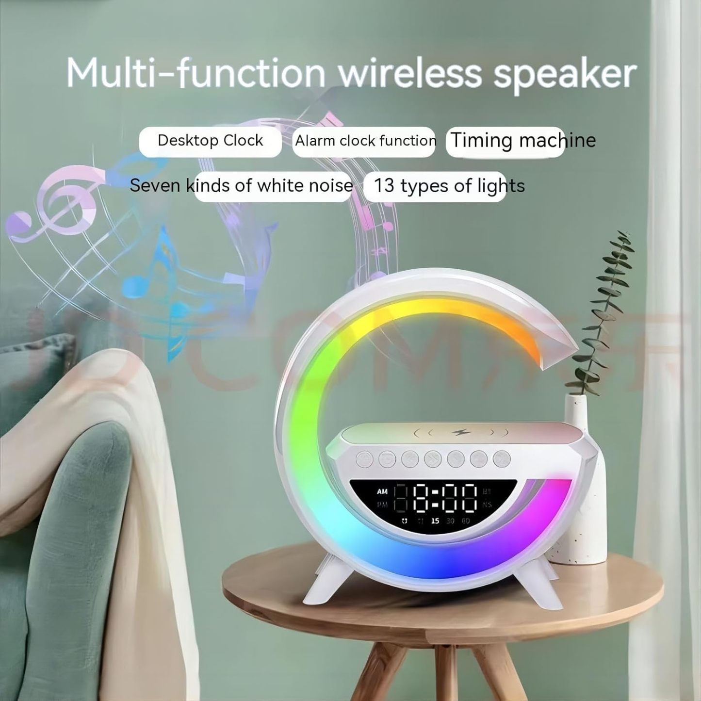 🔥Last Day 49% OFF🧶G-shaped Led Wireless Charging Speaker