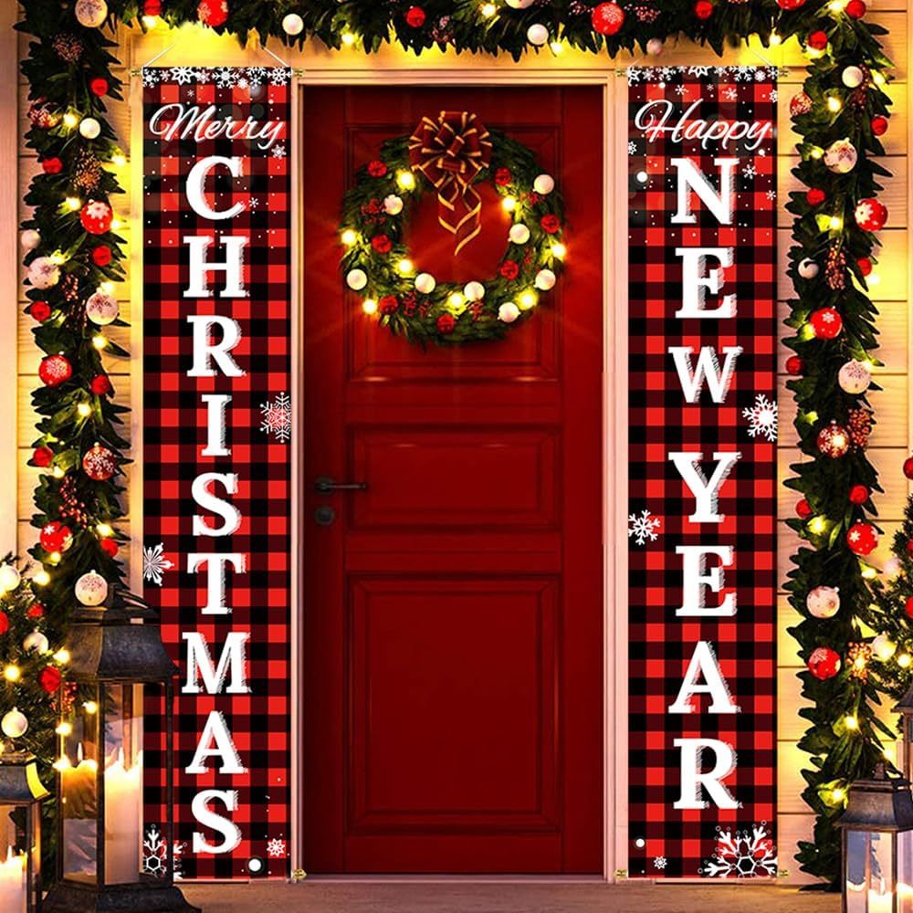 Christmas Decorations Outdoor Yard Front Porch Sign Set