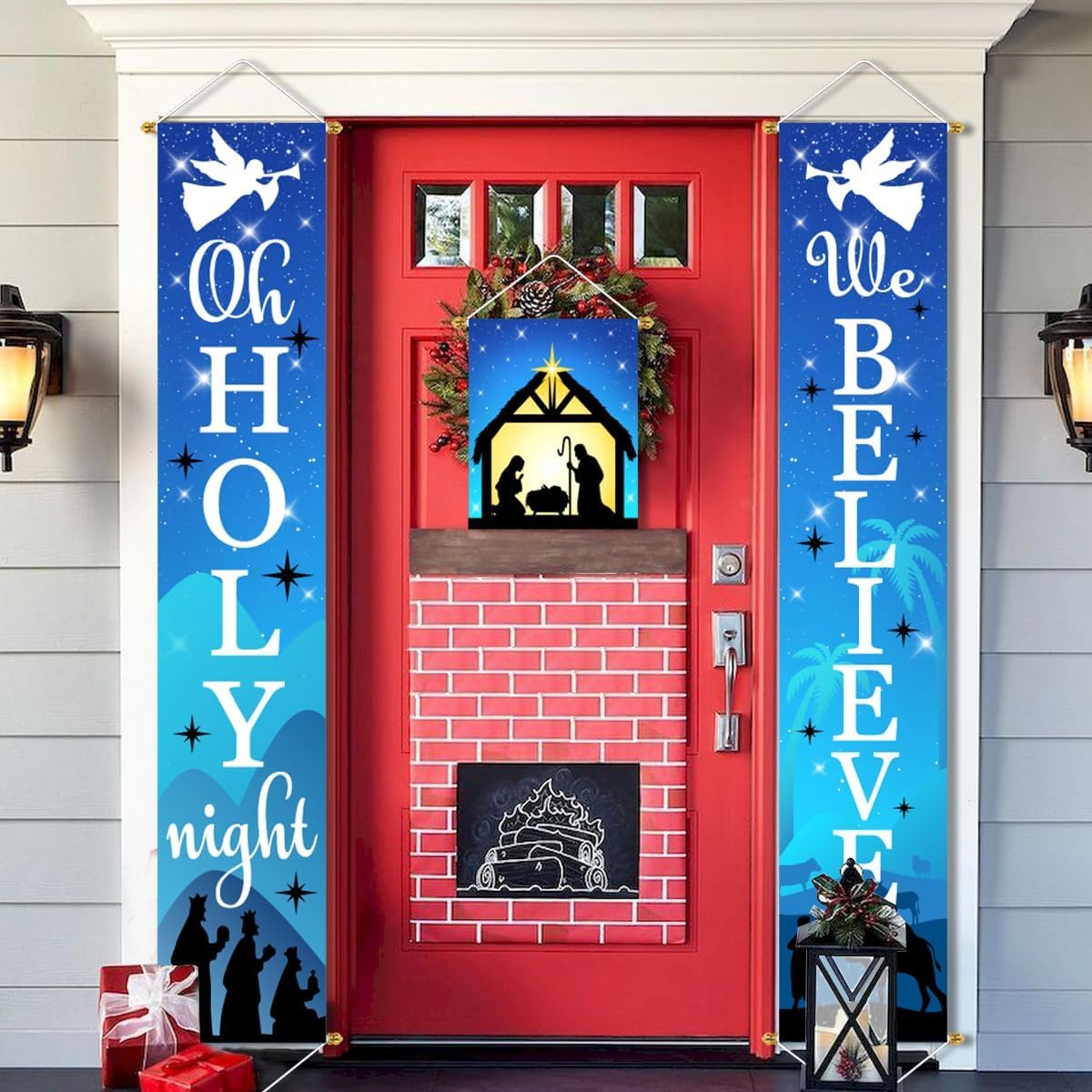 Christmas Decorations Outdoor Yard Front Porch Sign Set