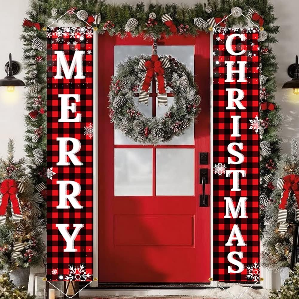 Christmas Decorations Outdoor Yard Front Porch Sign Set