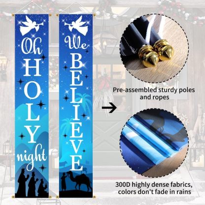 Christmas Decorations Outdoor Yard Front Porch Sign Set