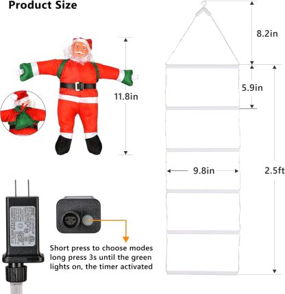 🎅Christmas Sale🎄 LED Christmas Lights with Santa Claus