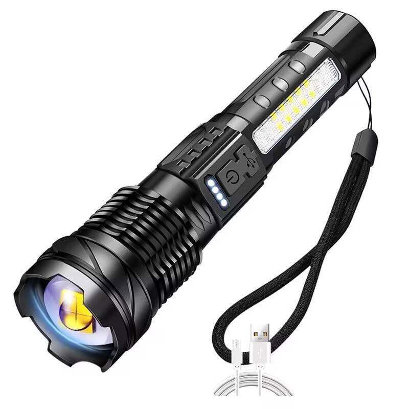 2024 Camping Gadgets Waterproof Rechargeable Strong Light Flashlight