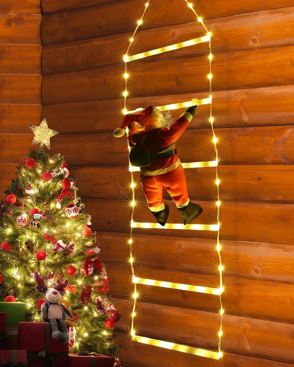 🎅Christmas Sale🎄 LED Christmas Lights with Santa Claus