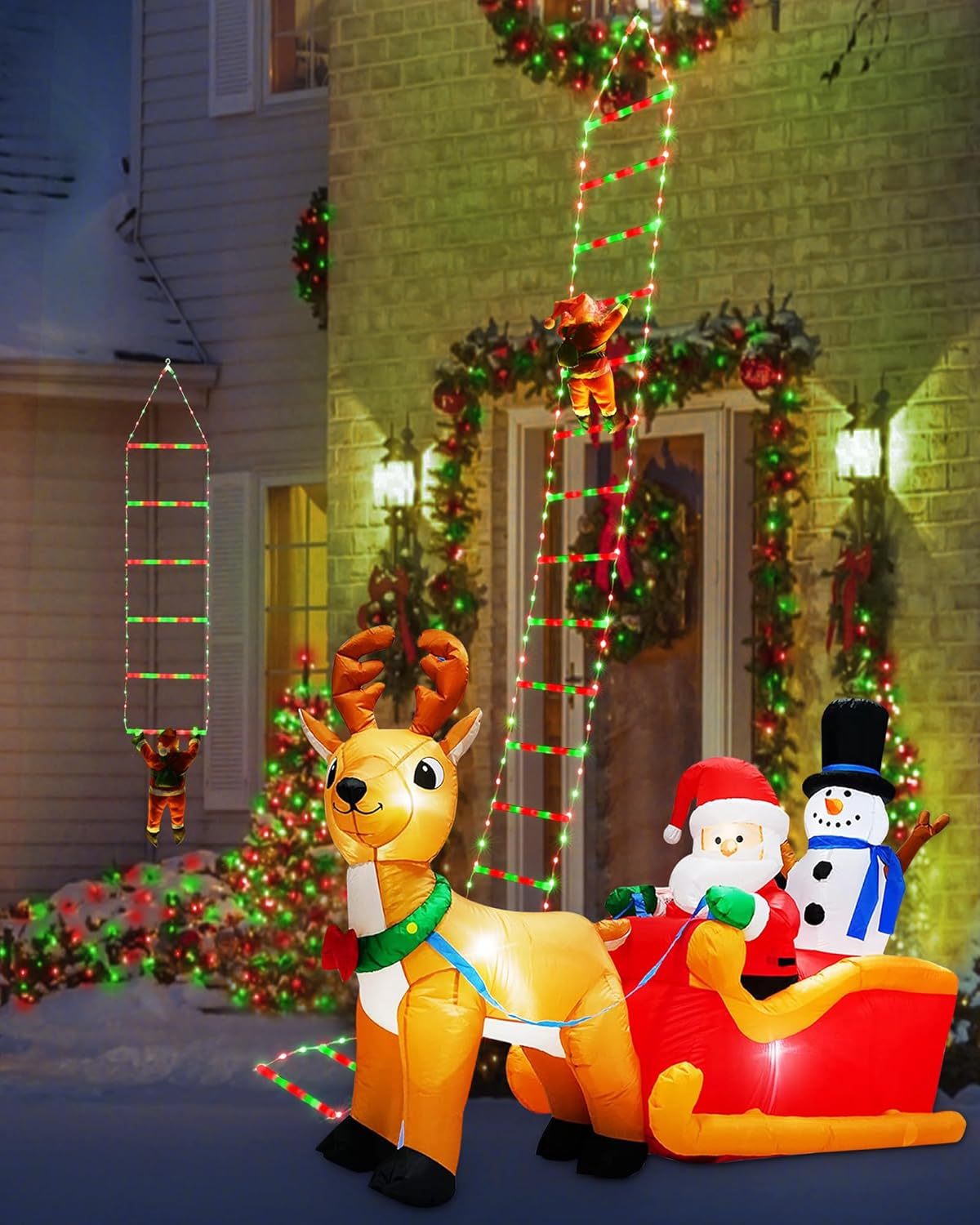 🎅Christmas Sale🎄 LED Christmas Lights with Santa Claus