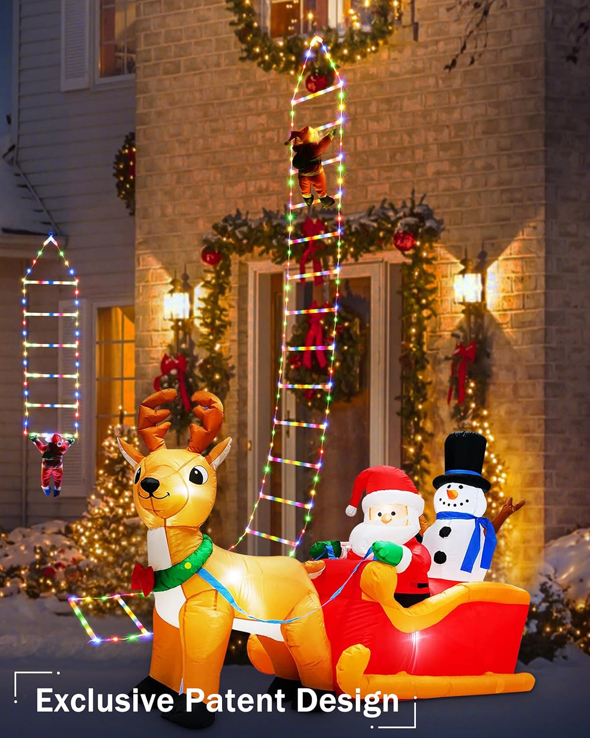 🎅Christmas Sale🎄 LED Christmas Lights with Santa Claus