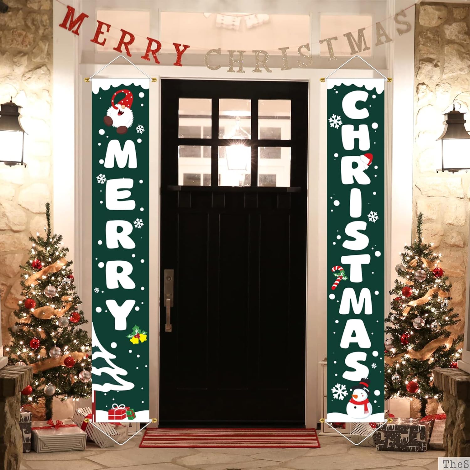 Christmas Decorations Outdoor Yard Front Porch Sign Set