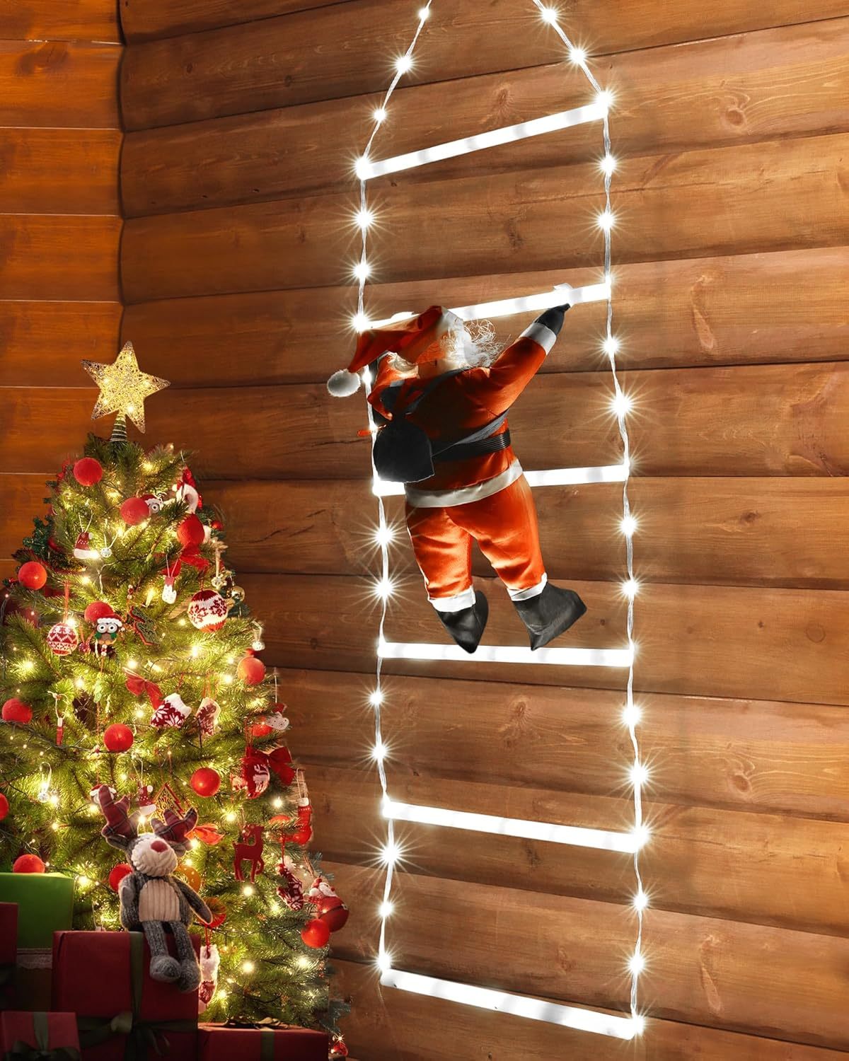 🎅Christmas Sale🎄 LED Christmas Lights with Santa Claus