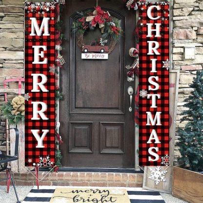Christmas Decorations Outdoor Yard Front Porch Sign Set