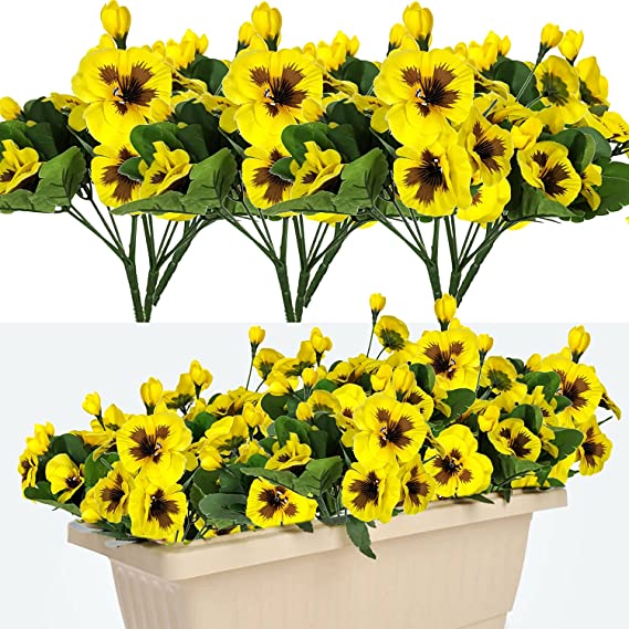 Outdoor Artificial Pansy Flowers💐