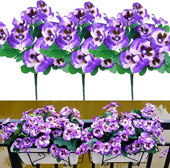 Outdoor Artificial Pansy Flowers💐