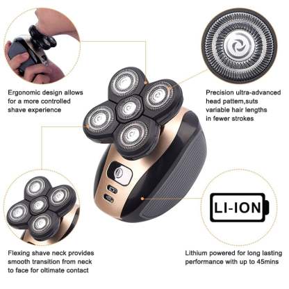 5 In 1 Multifunctional 4D Electric Shaver