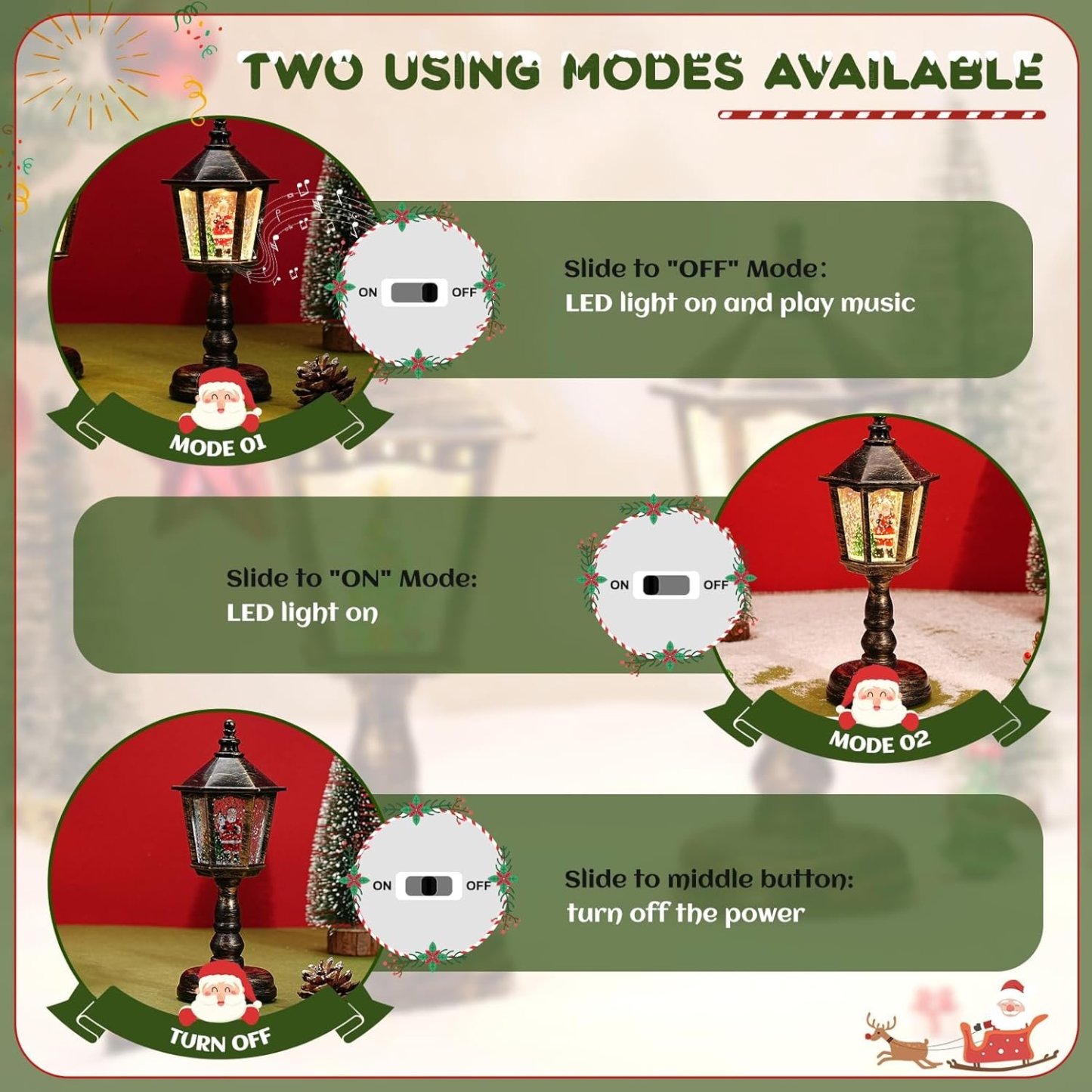 🎅🏻Early Xmas Sale 50%OFF🎅🏻 Christmas Table Lamp Snow Globe ❄️