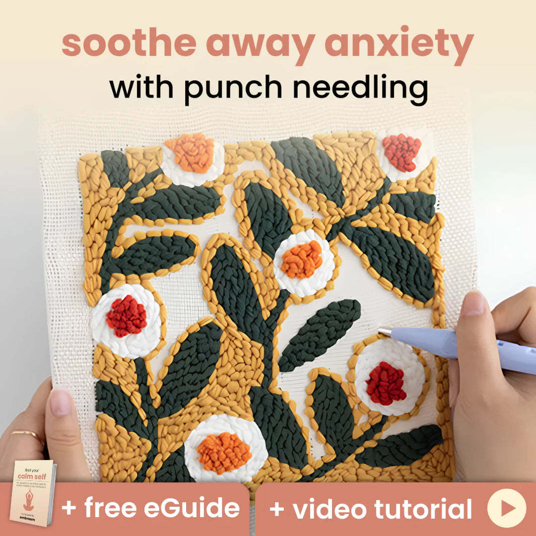 CalmStitch Punch Needle Kit with Threads