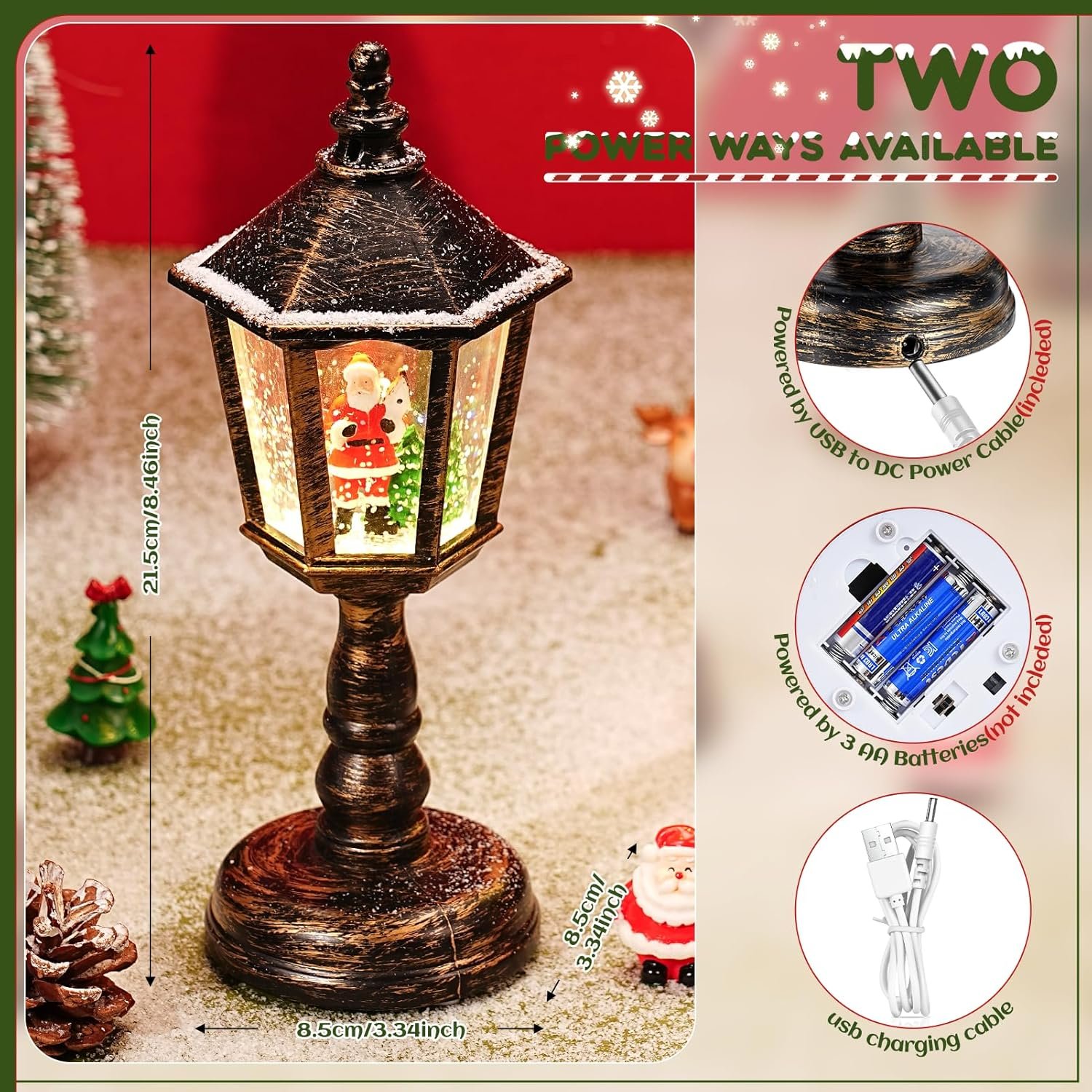 🎅🏻Early Xmas Sale 50%OFF🎅🏻 Christmas Table Lamp Snow Globe ❄️