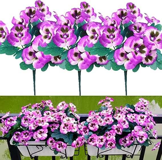 Outdoor Artificial Pansy Flowers💐