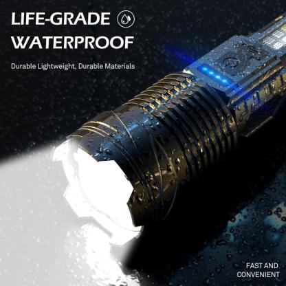 2024 Camping Gadgets Waterproof Rechargeable Strong Light Flashlight