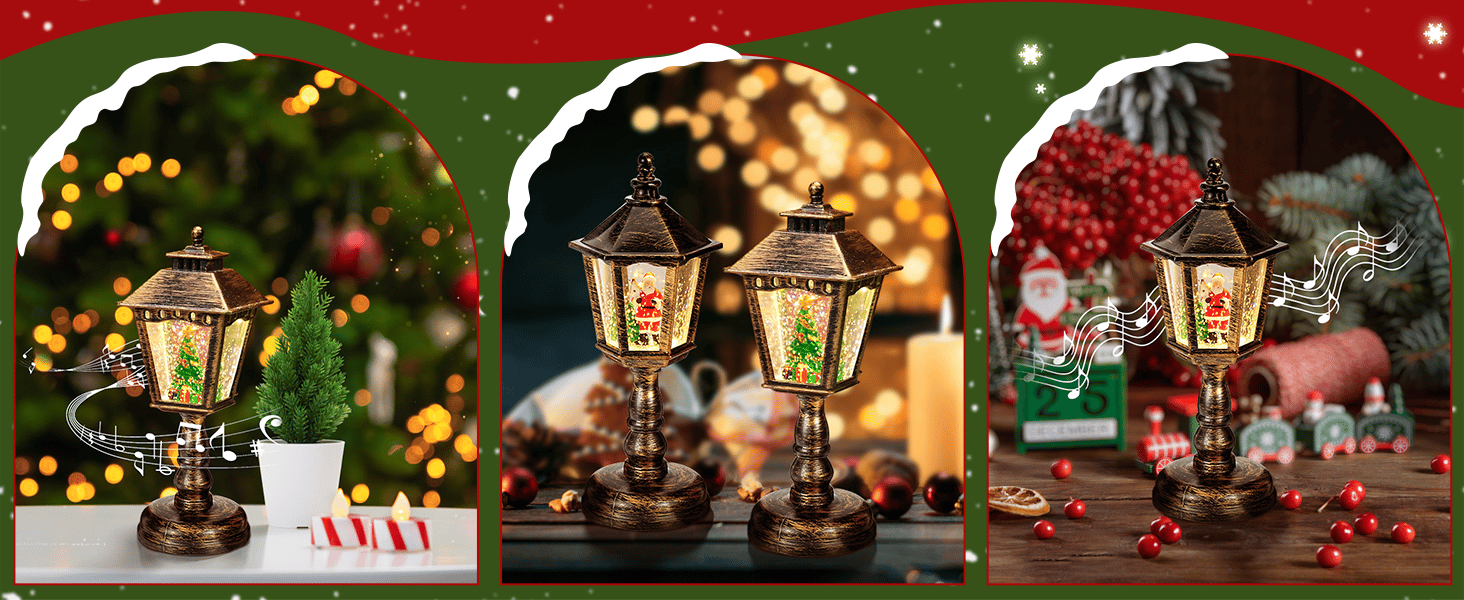 Christmas Musical Snow Globe Lantern