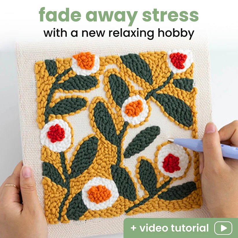 CalmStitch Punch Needle Kit with Threads