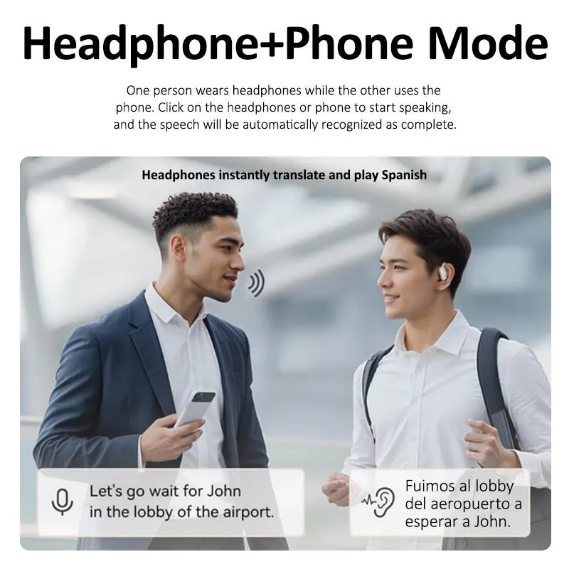 🔥Last Day 75% OFF🎧AI Translator On-Ear Bluetooth Headset 