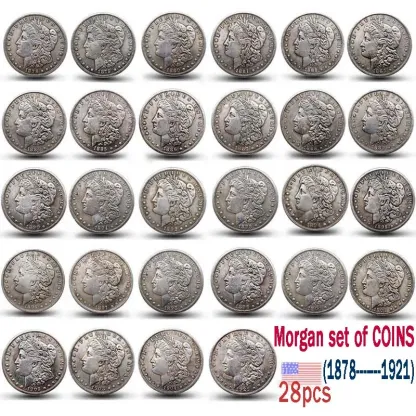 [Complete Set]1878-1921 Morgan Silver Dollar 28PC