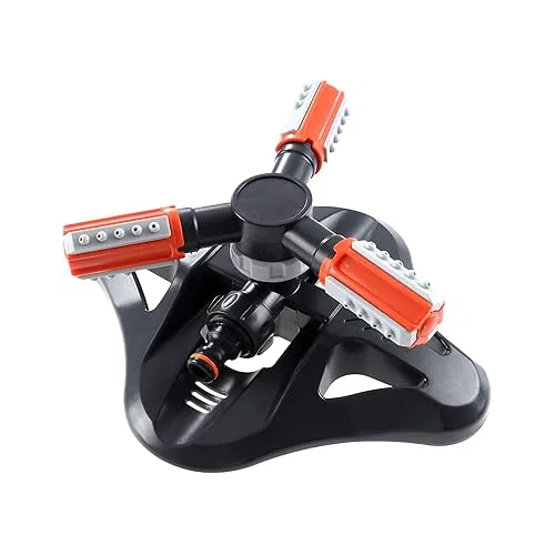 Arroseur de Jardin, Arroseur de Pelouse Automatique Rotatif 360° à 3 Bras Arrosage Irrigation pour Pelouse Jardin Champ