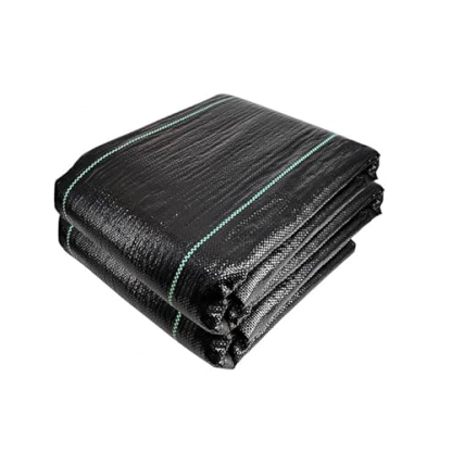 Toile de Paillage avec 30pcs de Piquets Contre Les Mauvais Herbes 10Mx2M en Fibres de Polypropylène Tissées Anti-UV 100g/m2 Résistant Aux Déchirures Piquets de Fixation Fournis
