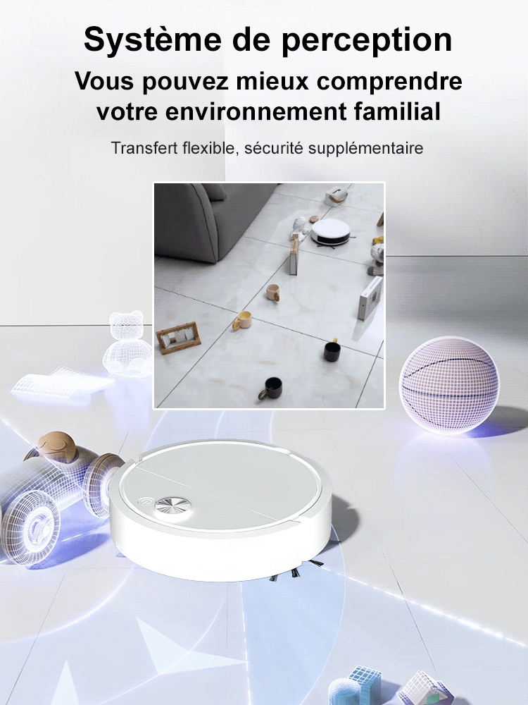 Robot de balayage antibactérien puissant et silencieux