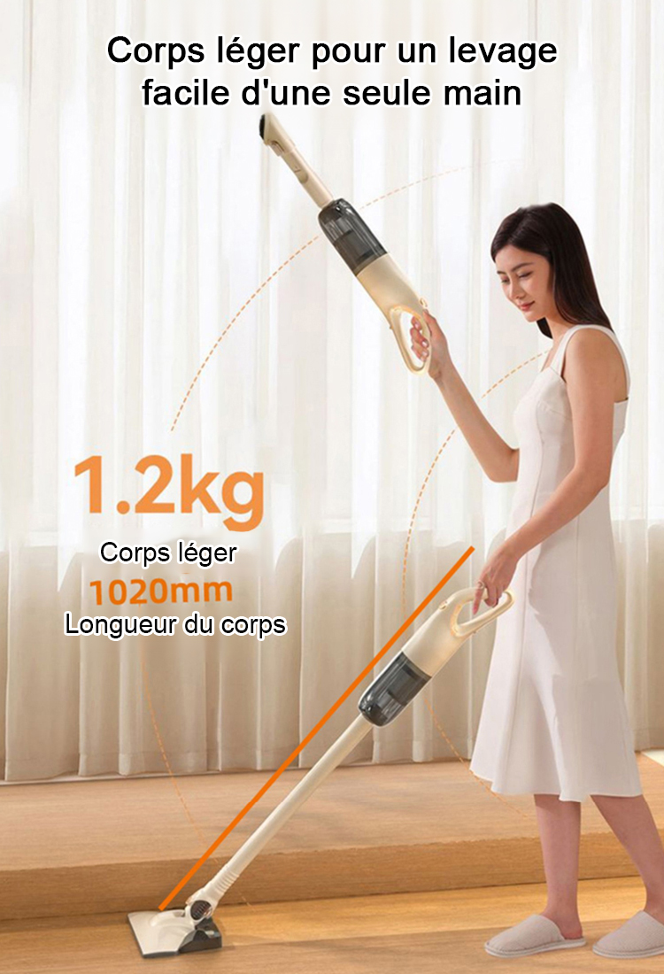 [Aspiration et nettoyage sans fil intégrés] Grande machine d'aspiration et de nettoyage des acariens