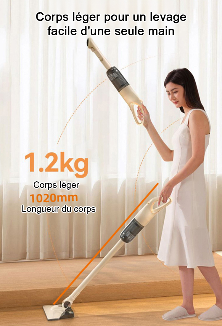 [Aspiration et nettoyage sans fil intégrés] Grande machine d'aspiration et de nettoyage des acariens