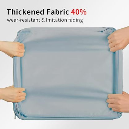 2 Pièces Ultra Gain de Place Organiseur Auto-Compressif, Boîte de Rangement Sous le Lit, Sac de Rangement pour Couettes et Vêtements - Gris XL